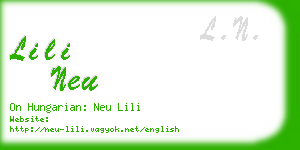 lili neu business card